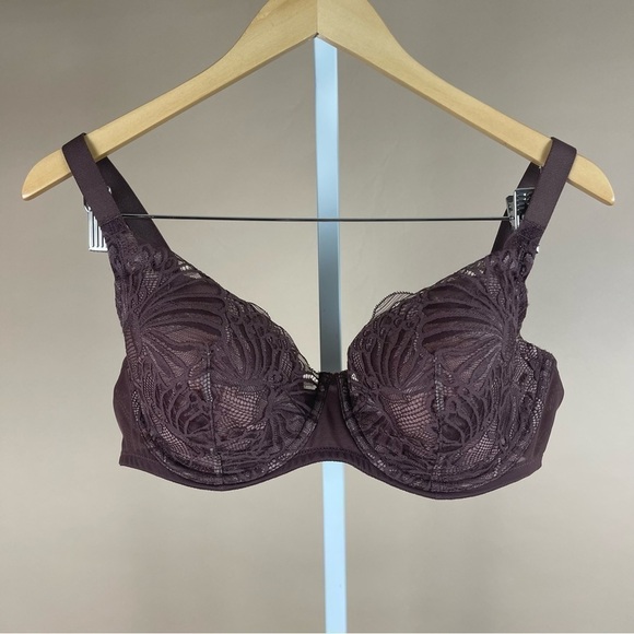 Paramour by Felina 38D Tempting Plush Contoured Bra Color Cocoa - Picture 2 of 11